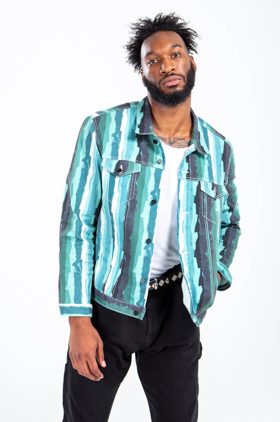Bomb Pop Tie Dye Denim Jacket  undefined – David Ortiz Collection