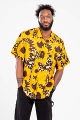 Cheetah Flower Bowling Shirt