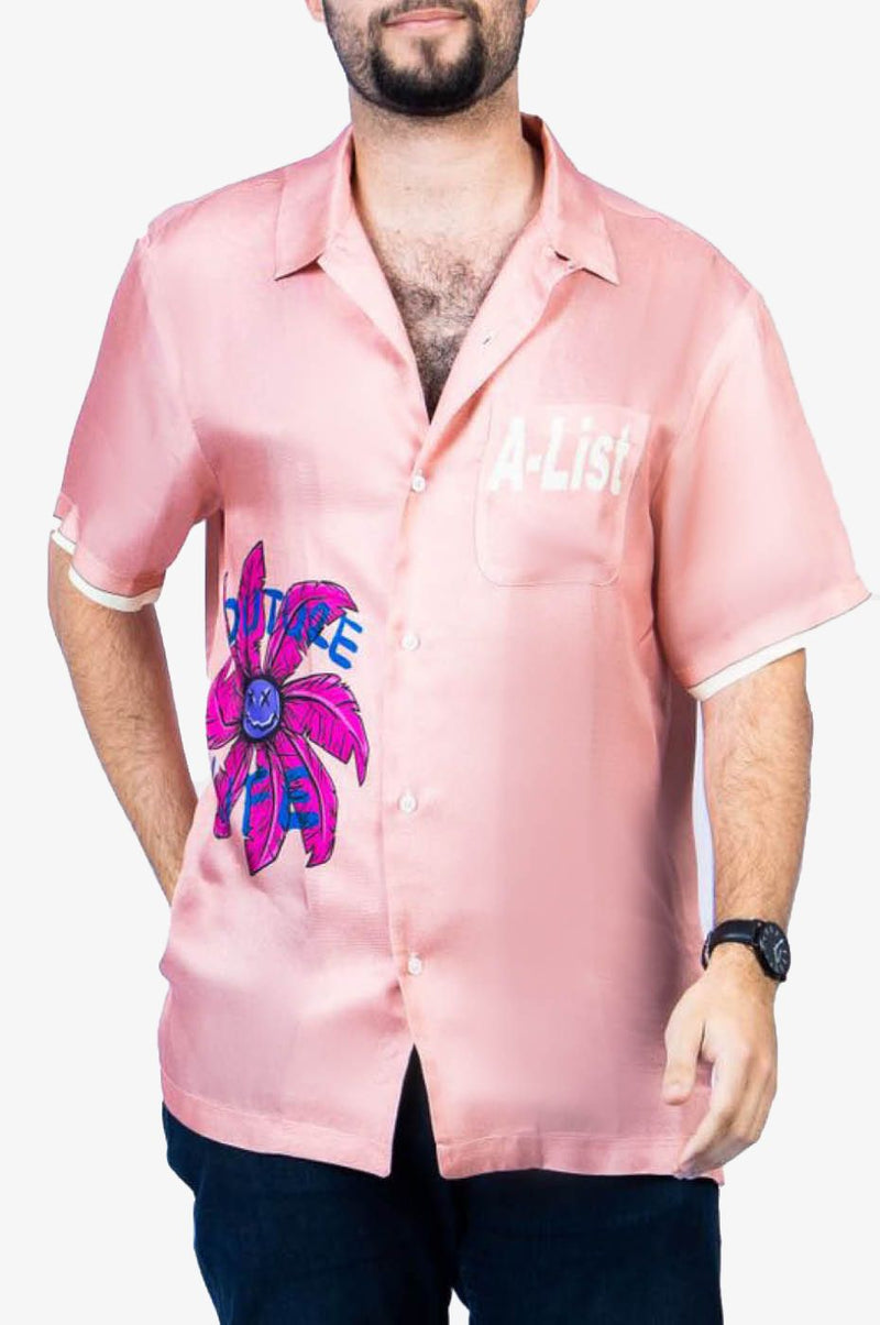 A-List Bowling Shirt - Pink