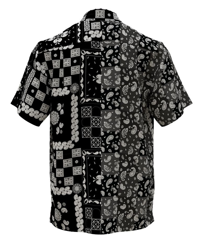 Black Bandana Bowling Shirt